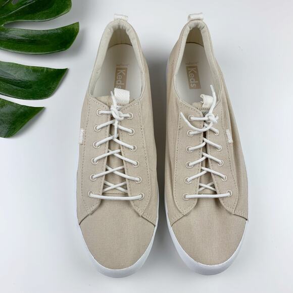 Keds Kickback Canvas Slip On Sneakers Tan Casual WF66970 Women's 11 - Picture 1 of 11